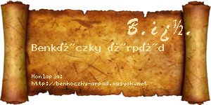 Benkóczky Árpád névjegykártya